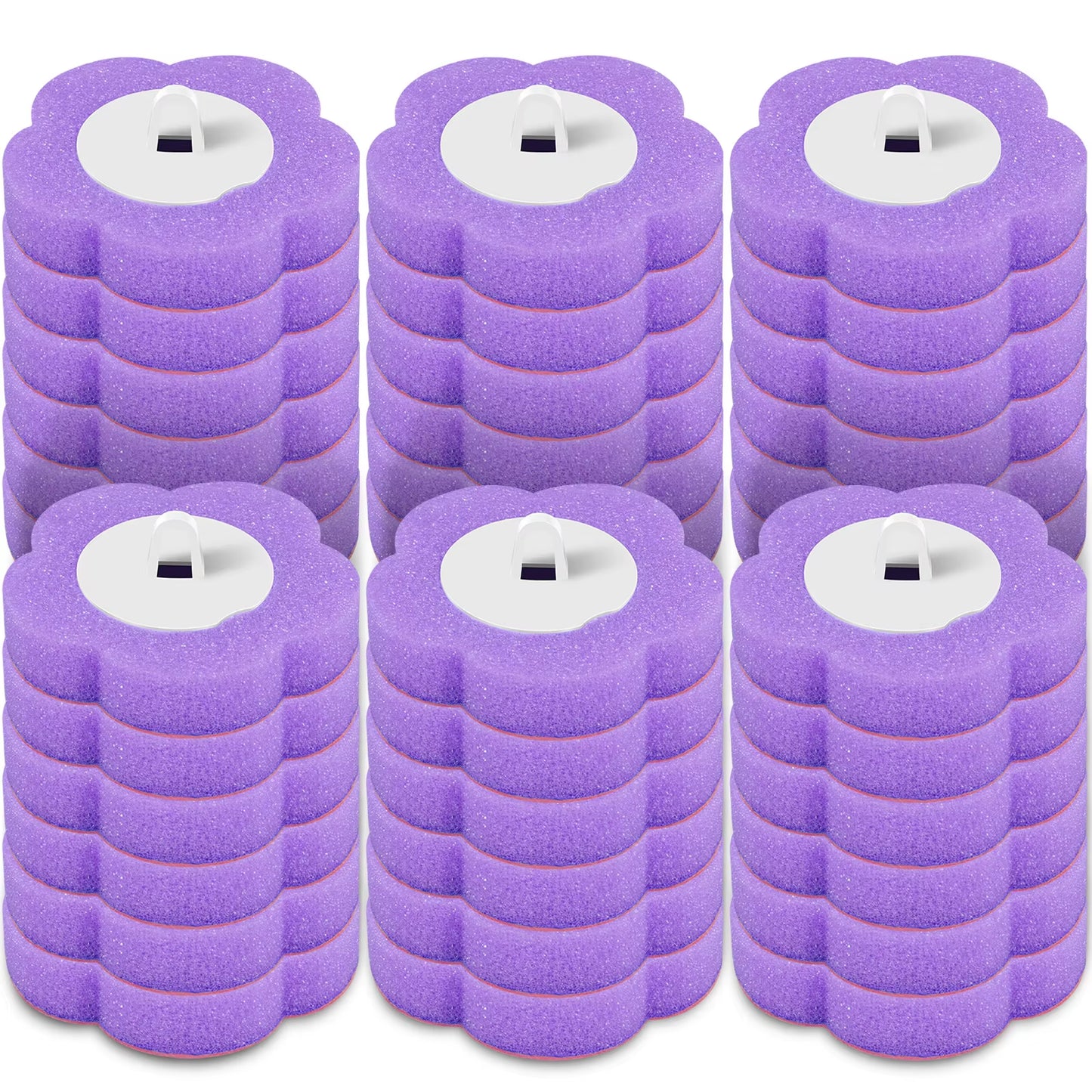 24/72Pcs Disposable Toilet Brush Long Handle Wall-Mounted Wc Cleaning Tool Kit with Replaceable Brush Head Bathroom Accessories