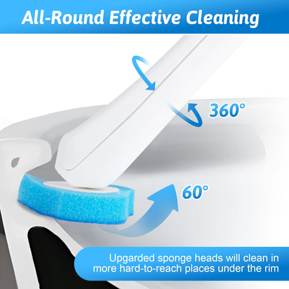 Disposable Toilet Bowl Brush Cleaner 2 Pack with 40 Toilet Refills