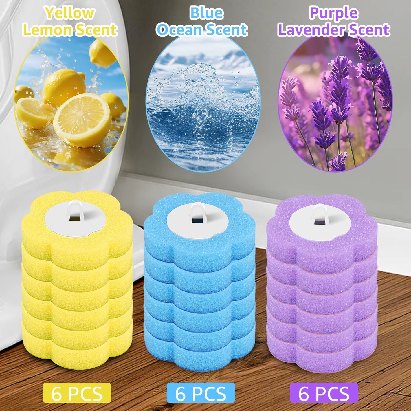 24/72Pcs Disposable Toilet Brush Long Handle Wall-Mounted Wc Cleaning Tool Kit with Replaceable Brush Head Bathroom Accessories